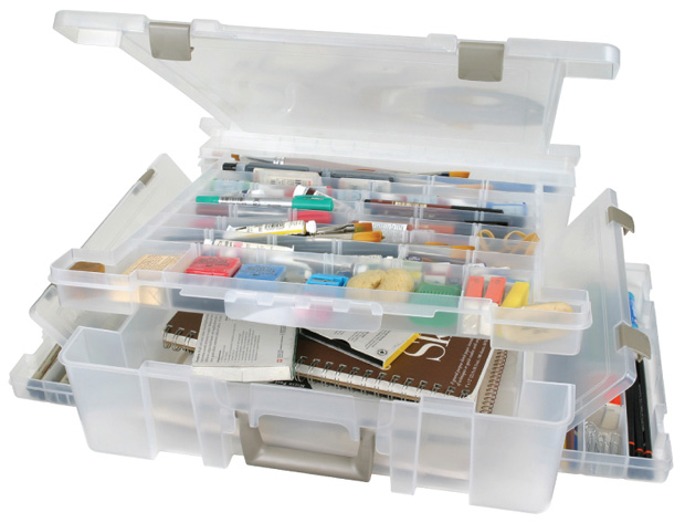 ArtBin 6945AB Super Satchel Cartridge and Tool Storage 2 x 14 x 15-Inch Clear