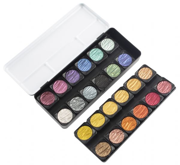 Artist pearlescent watercolor paint set 24color set