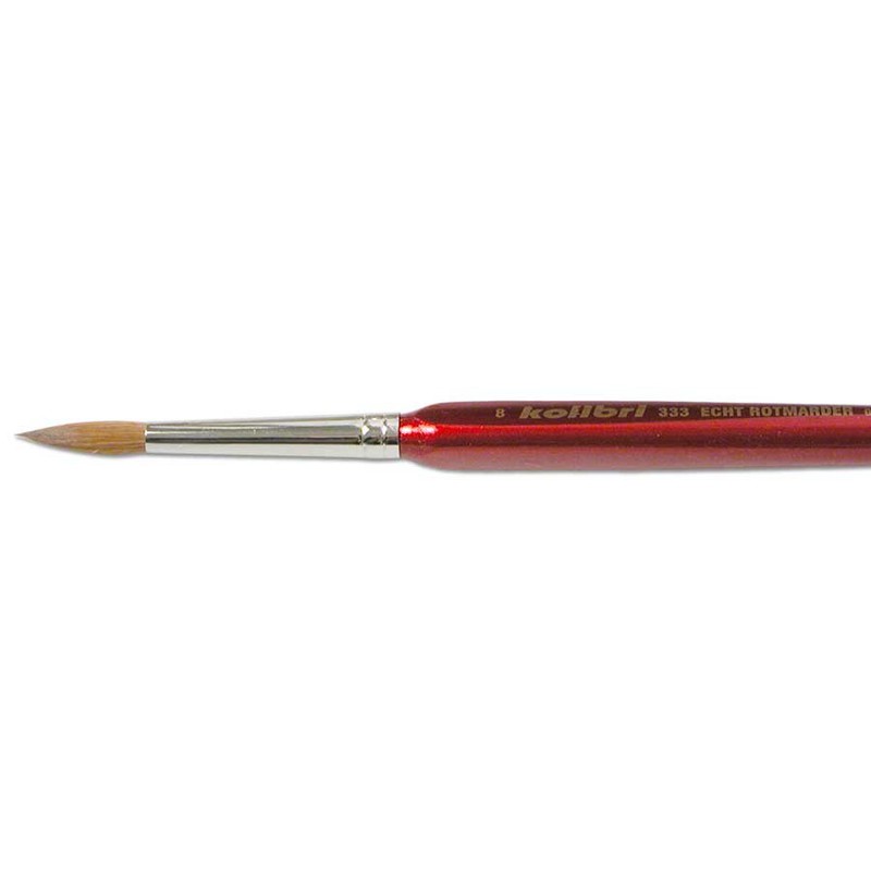 Kolibri Red Sable Detail Brush Size 8 Suitable For Watercolor