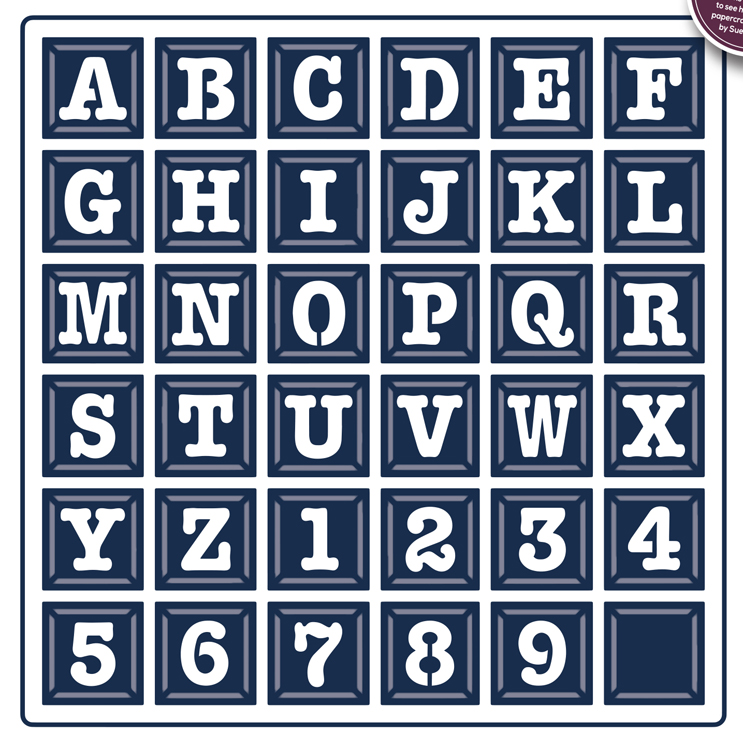 Creative Expressions Typewriter Grid Alphabet Expressions Craft Dies CED5433