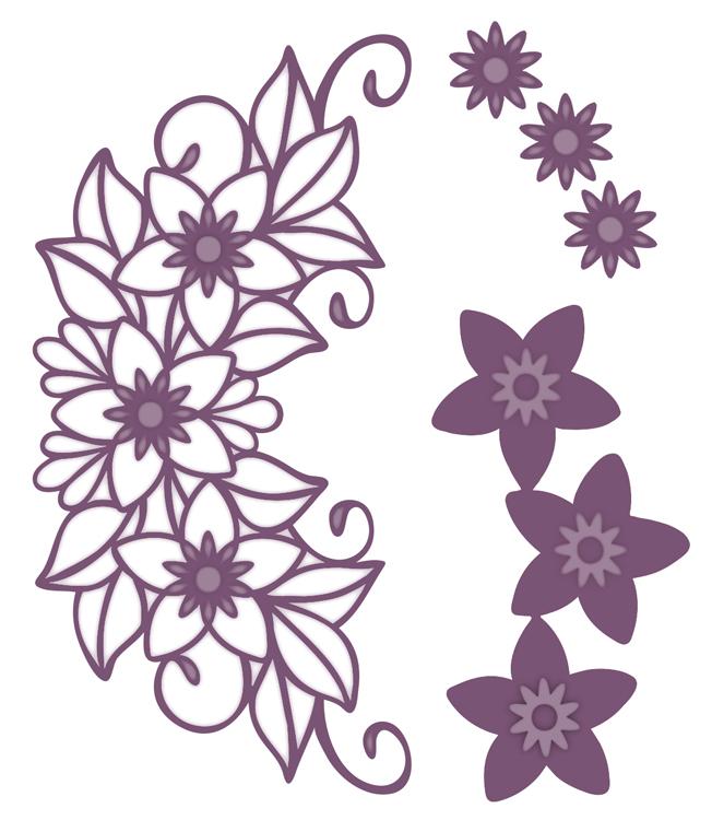 Craft Die CED1491 Sue Wilson Finishing Touches Spiral Flower