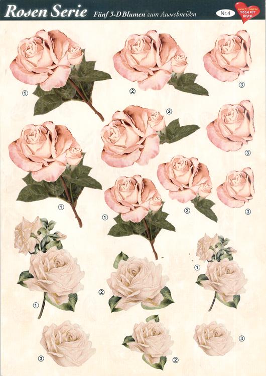 A4 Die Cut 3D Decoupage Sheets 051-113S