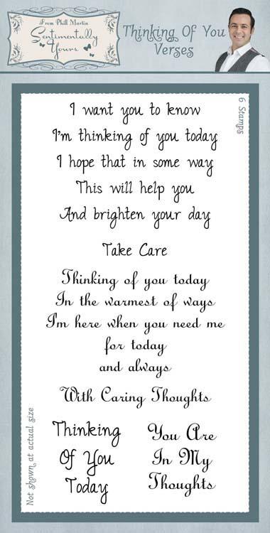 PHIL MARTIN Sentimentally Yours SPECIAL DAY VERSES Clear Stamps SYC011