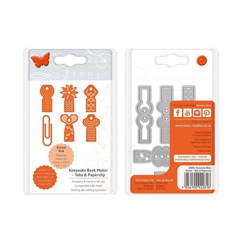 Tonic Studios Keepsake Book Maker Tabs & Paperclip Die Set 2281e