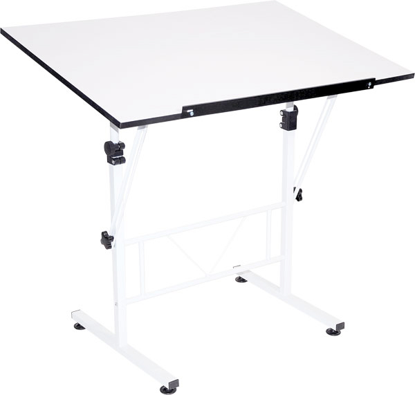 U-DS40B Martin Smart Drawing and Craft Table 1 Each Black with 35.5 W x 23.5 D Birchwood Melamine Top