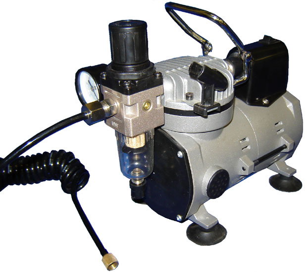 Silentaire Scorpion IW UltraQuiet Airbrush Compressor, Portable Air