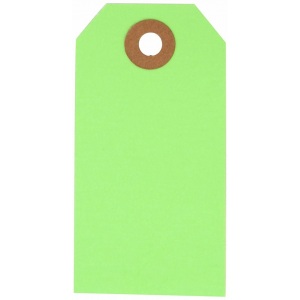 3-1/4 H x 1-5/8 W Case of 1000 13 Point Cardstock G11021D Green Aviditi Shipping Tag