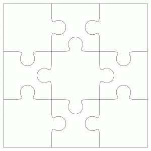 Inovart 9-Piece Blank Puzzle, 4