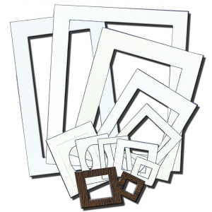 Inovart Picture It White Pre Cut Art Presentation Mat Frames