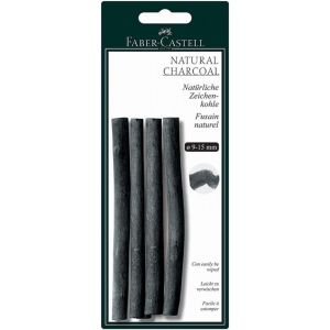 Faber-Castell Pitt 3-6mm Natural Charcoal Sticks Pack of 20